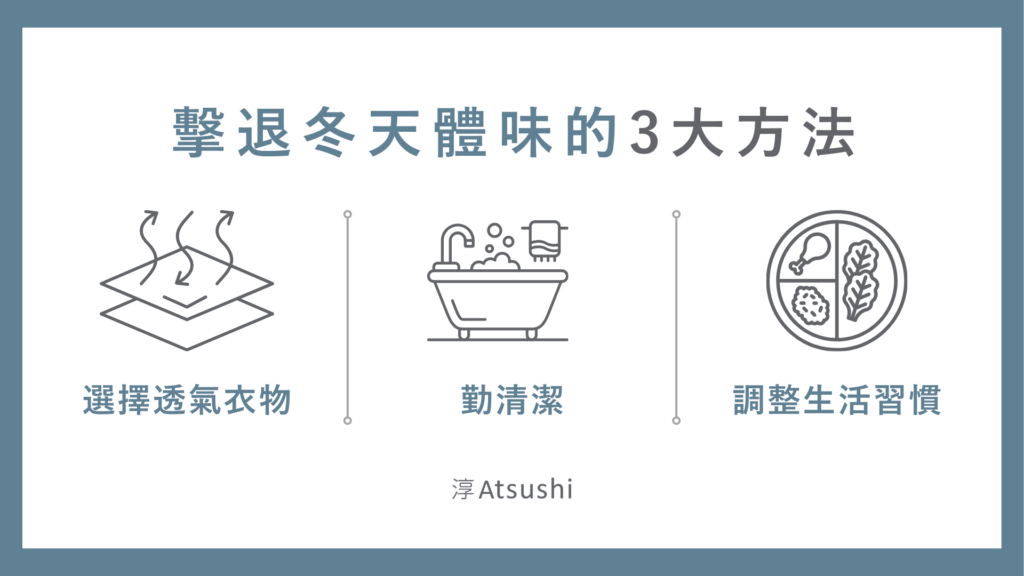 擊退冬天體味的3大方法