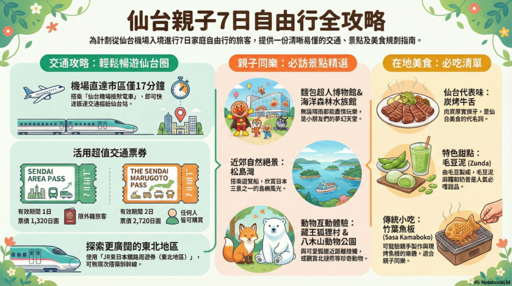 仙台與東北地區親子遊指南